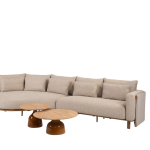 Chaise longue loungebank Safina amber + loungetafel set June 4-dlg