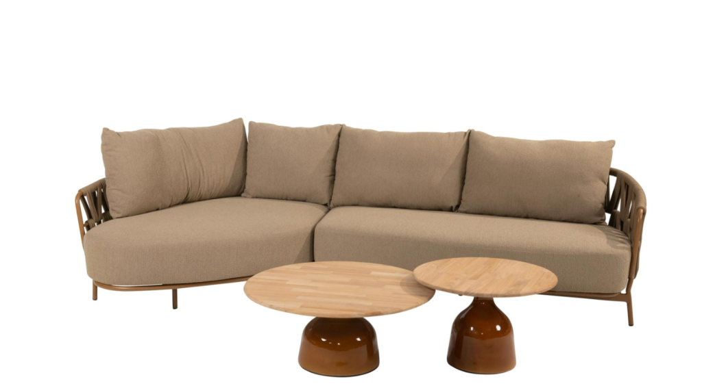 Chaise longue loungeset Biarritz amber 2-dlg