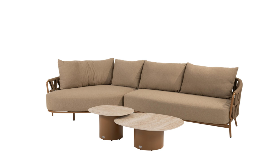 Chaise longue loungeset Biarritz amber 2-dlg