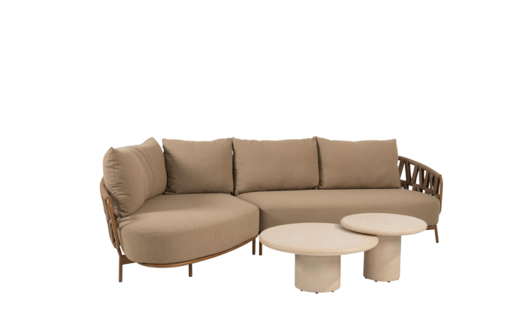 Chaise longue loungeset Biarritz amber 2-dlg