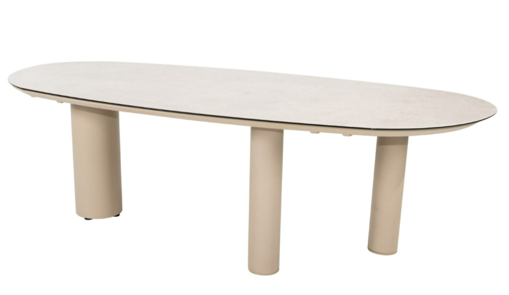 Denia tafelblad printed keramiek 240 x 105 cm latte