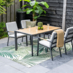 Dining stoel Felini teak look sand