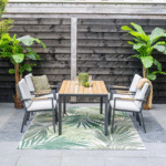 Dining stoel Felini teak look sand