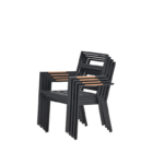 Dining stoel Felini teak look sand