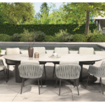 Dining tafel Denia mango terre 290 cm + Dining stoel Cannes 10-dlg