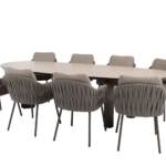 Dining tafel Denia mango terre 290 cm + Dining stoel Cannes 10-dlg