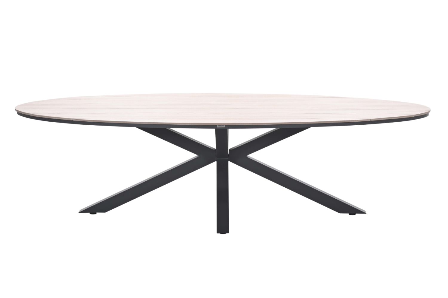 Dining tafel Edison ovaal Carbon black light teak - 280x140 cm