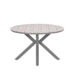 Dining tafel Edison taupe light teak – Ø 122 cm