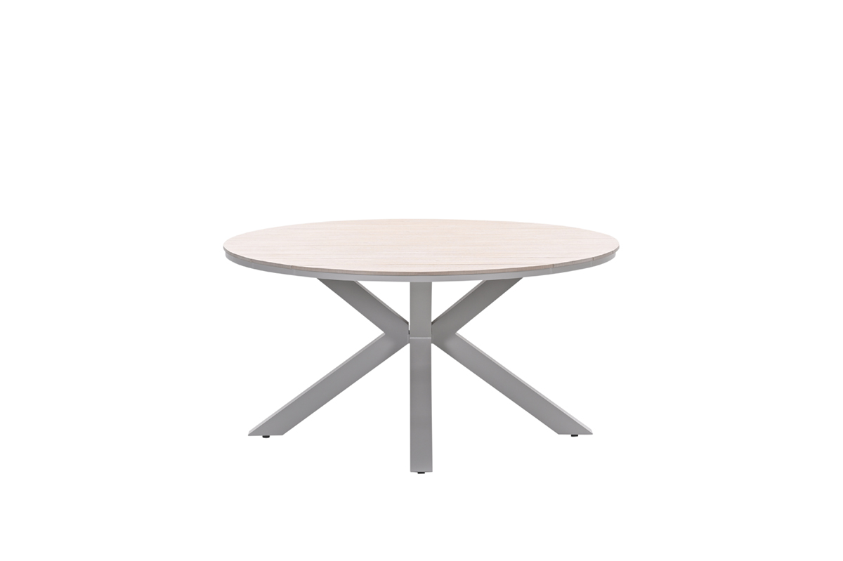 Dining tafel Edison taupe light teak – Ø 148 cm