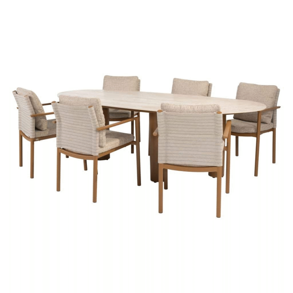 Dining tafel Estate mango amber + Dining stoel Safina