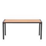 Dining tafel Felini carbon black light teak - 160x84x72 cm