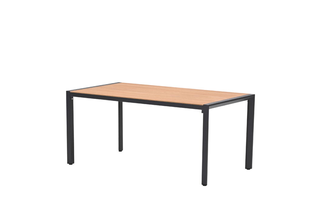 Dining tafel Felini carbon black light teak - 160x84x72 cm