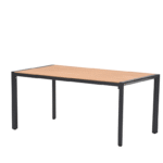 Dining tafel Felini carbon black light teak - 160x84x72 cm