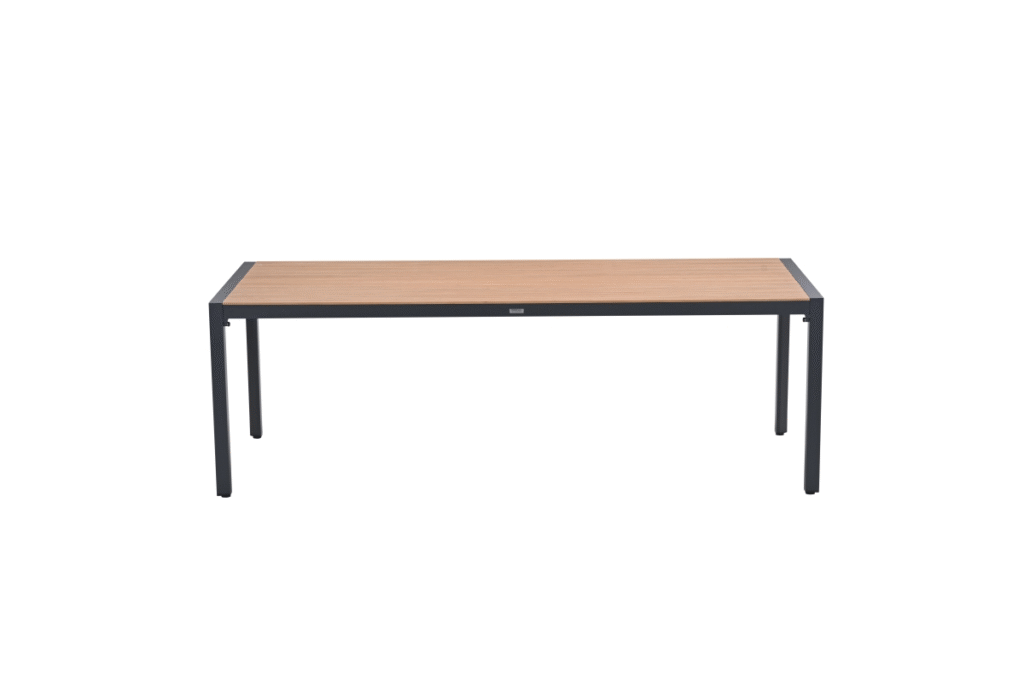 Dining tafel Felini carbon black light teak - 220x93x72 cm