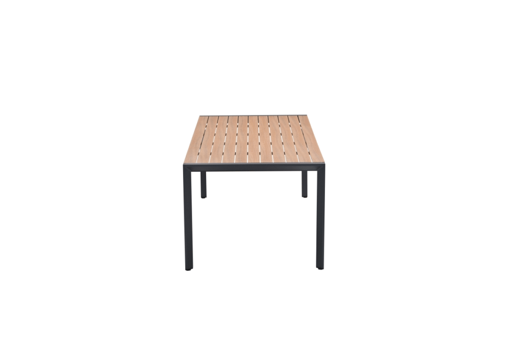 Dining tafel Felini carbon black light teak - 220x93x72 cm