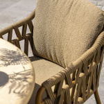 Dining tafel Hampton ovaal mortex 240 cm + Dining stoel Biarritz amber 7-dlg