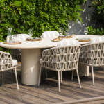 Dining tafel Hampton ovaal mortex - 300x110 cm