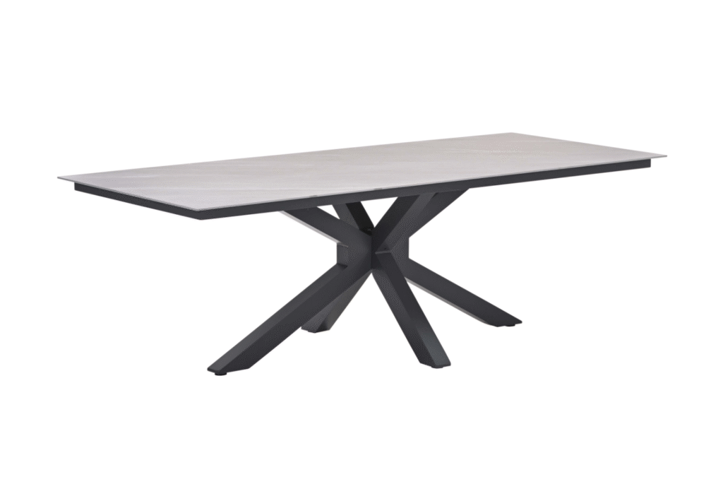 Dining tafel Ireland carbon black sand - 240x100x76 cm