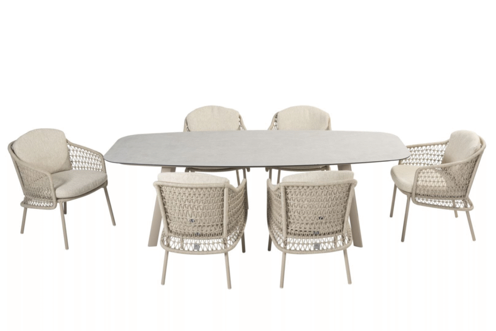 Dining tafel Manolo+ Dining stoel Puccini 7-dlg