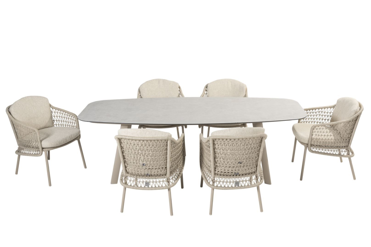 Dining tafel Manolo+ Dining stoel Puccini 7-dlg