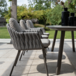 Dining tafel Manolo terre 180 cm + Dining stoel Cannes 5-dlg