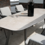 Dining tafel Manolo terre 240 cm + Dining stoel Cannes 7-dlg