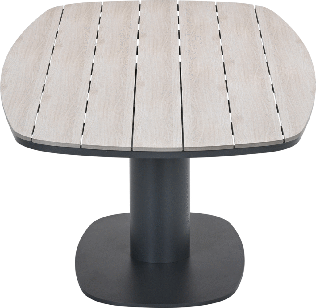 Dining tafel Newton carbon black light teak - 230x110x72 cm