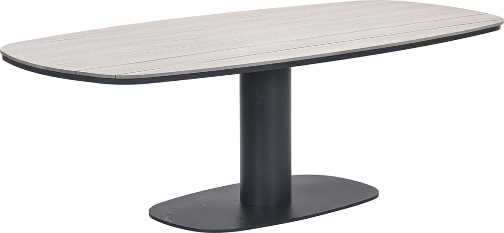 Dining tafel Newton carbon black light teak - 230x110x72 cm