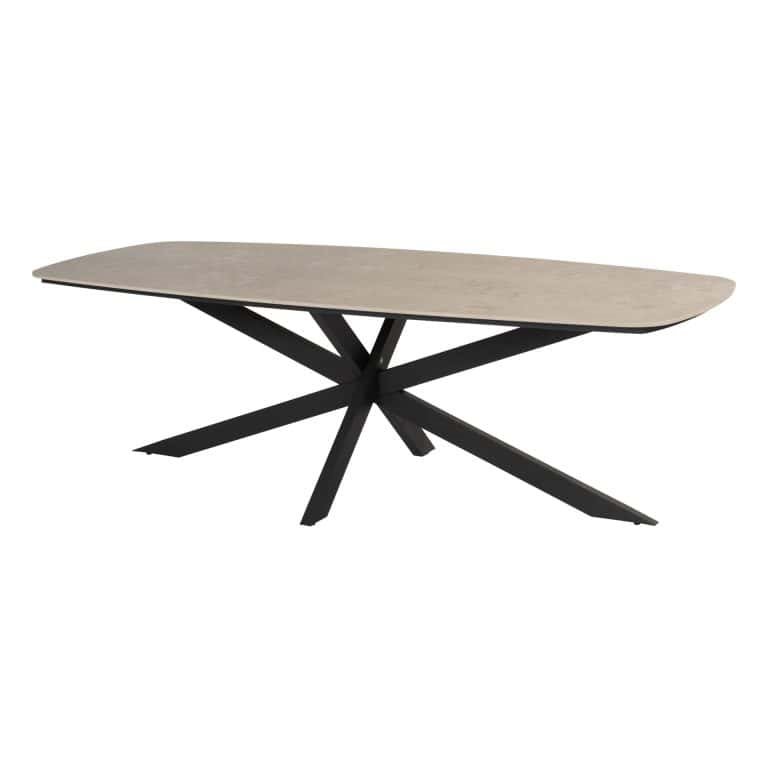 Dining tafel Prado barrel antraciet- 240x105 cm