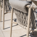 Dining tafel Prado barrel latte 240 cm + Dining stoel Allora 8-dlg