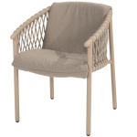 Dining tafel Prado barrel latte 240 cm + Dining stoel Allora 8-dlg