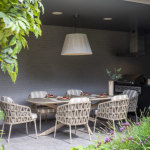 Dining tafel Prado keramiek barrel latte - 300x110 cm