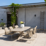 Dining tafel Prado keramiek barrel latte - 300x110 cm