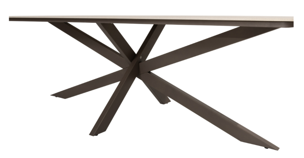Dining tafel Prado keramiek barrel terre - 300x110 cm