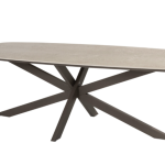 Dining tafel Prado keramiek barrel terre - 300x110 cm