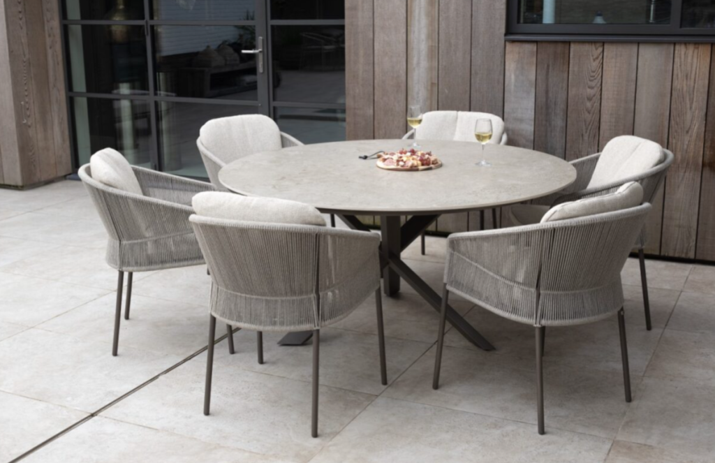 Dining tafel Prado sabbia panna terre - Ø130 cm