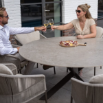 Dining tafel Prado sabbia panna terre - Ø130 cm