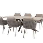 Dining tafel Prado terre 240 cm + Dining stoel Cannes 8-dlg