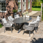 Dining tafel Scotland carbon black grey - 230x115x76 cm