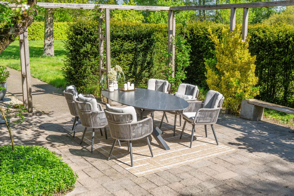 Dining tafel Scotland carbon black grey - 230x115x76 cm