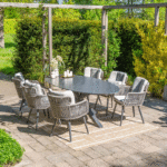 Dining tafel Scotland carbon black grey - 230x115x76 cm