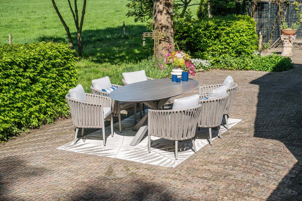 Dining tafel Scotland taupe sand - 230x115x76 cm