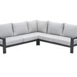 Geneva loungeset 3-dlg carbon black/ valley sand