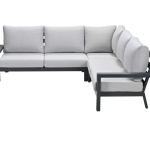 Geneva loungeset 3-dlg carbon black/ valley sand