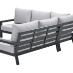 Geneva loungeset 3-dlg carbon black/ valley sand