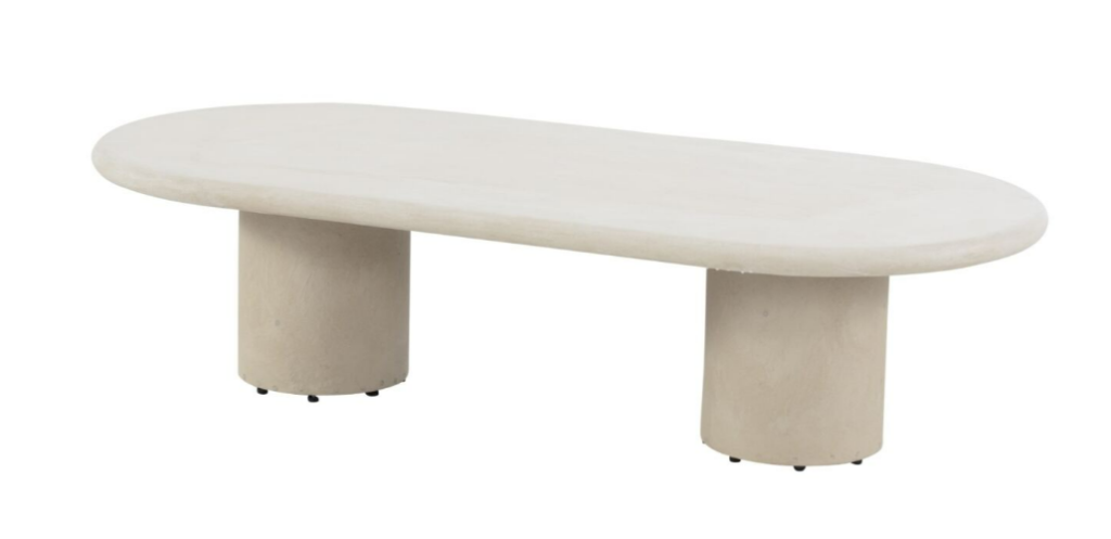 Hampton mortex onderstel voor ovale salontafel 140 x 65 cm (H 35)