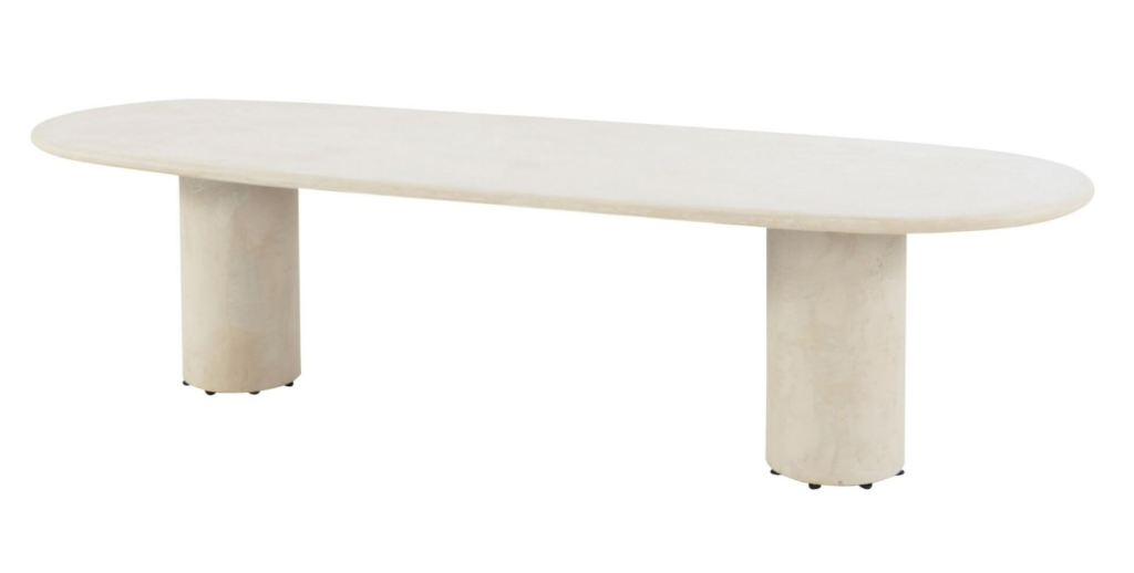 Hampton ovaal tafelblad mortex, 300 x 110 cm