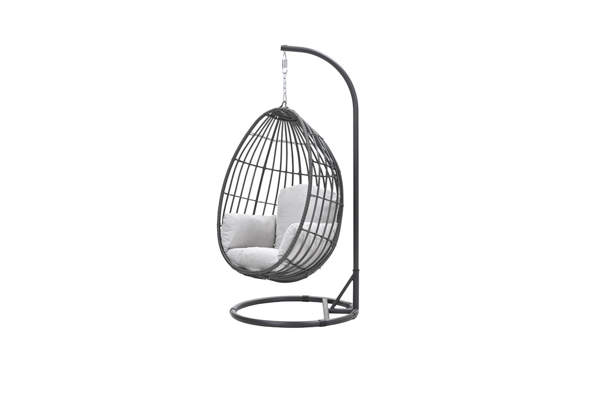 Hangstoel Panama swing chair egg carbon black