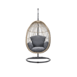 Hangstoel Panama swing chair egg carbon black rotan