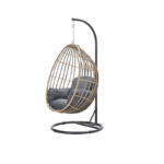 Hangstoel Panama swing chair egg carbon black rotan